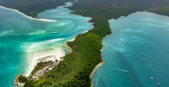 Whitsundays aus der Luft: Rundflug zum Heart Reef und Whitehaven Beach